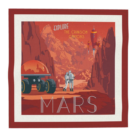 Crimson Canyons of Mars Pocket Square